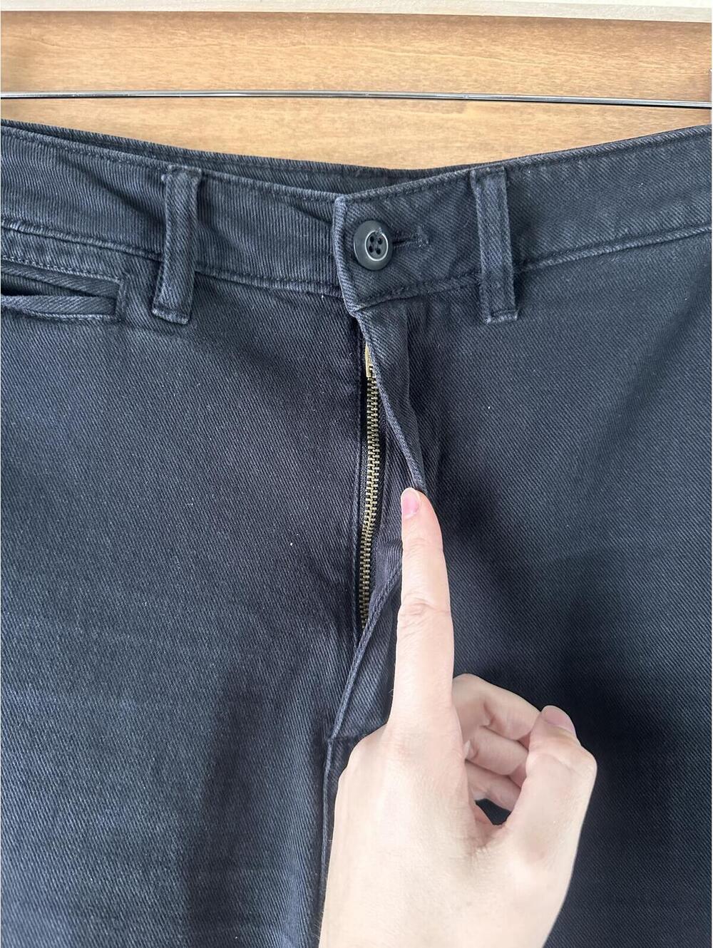 QUINCE Organic Stretch Cotton Twill Wide-Leg Crop Pants Black Women’s size 29 - Picture 3 of 14